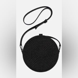 Black Woven Crossbody Bag